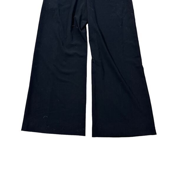 D. Exterior Black Jumpsuit Deep V-Neck Cut Out Sexy Wide Leg Small - Picture 3 of 7